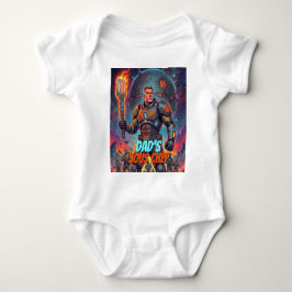 Body Para Bebé Funny Astronaut BBQ Comic Pop Art Retro Space