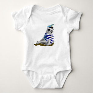 Body Para Bebé Funny Baby Bodysuit con el Personalizable Seal Sai
