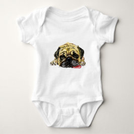 Body Para Bebé Funny Baby Bodysuit con Perro Pug - Cansado