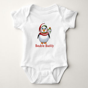 Body Para Bebé Funny Bauble Buddy Penguin Navidades