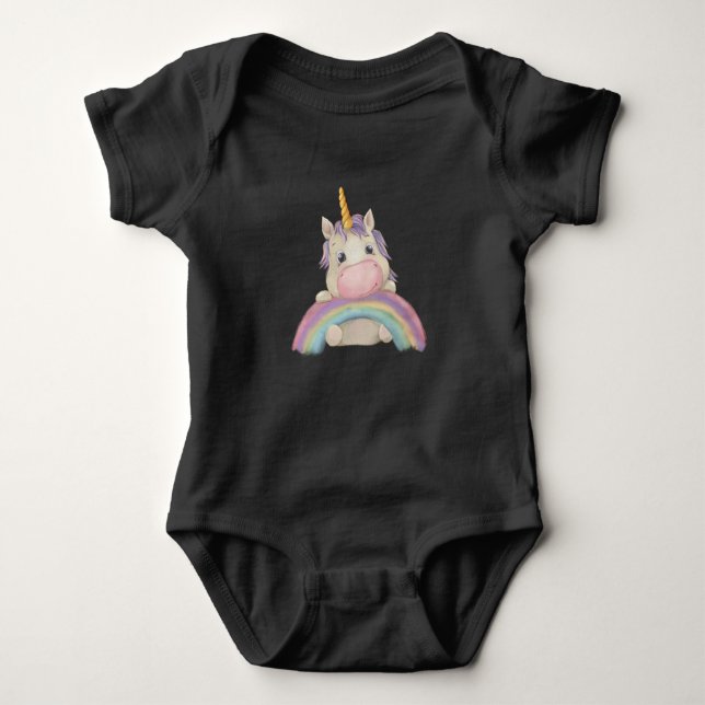 Body Para Bebé Funny Birthday Unicorn (Anverso)