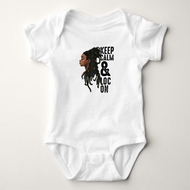 Body Para Bebé Funny Black Melanin Dreadlocks Regalo Cute Afro Lo (Anverso)