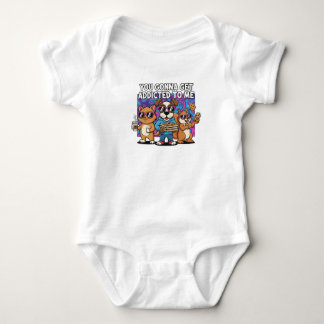 Body Para Bebé Funny Cartoon Animals "Addicted To Me" BabyT-Shirt