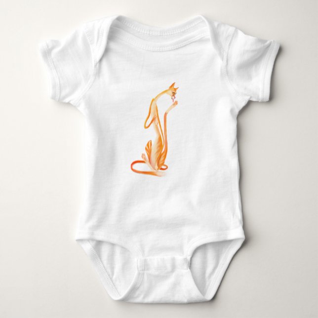 Body Para Bebé Funny Cat Baby Bodysuit (Anverso)