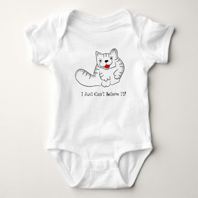 Body Para Bebé Funny Cat Baby Bodysuit (Anverso)