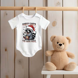 Body Para Bebé Funny Christmas Raccoon