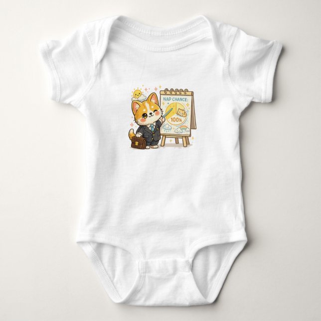 Body Para Bebé Funny Corgi Weather Nap Chance (Anverso)