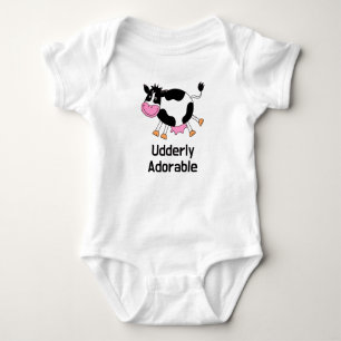 Body Para Bebé Funny Cute Cow Pun Personalizado Diseño