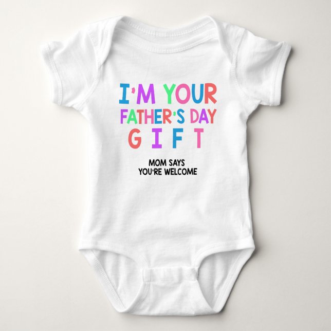 Body Para Bebé Funny Fathers Day Baby Girl Outfit (Anverso)