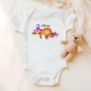 Body Para Bebé Funny Flying Sloth Witch Baby Bodysuit