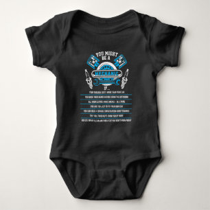 Body Para Bebé Funny Mechanage Garage Workshop Technician