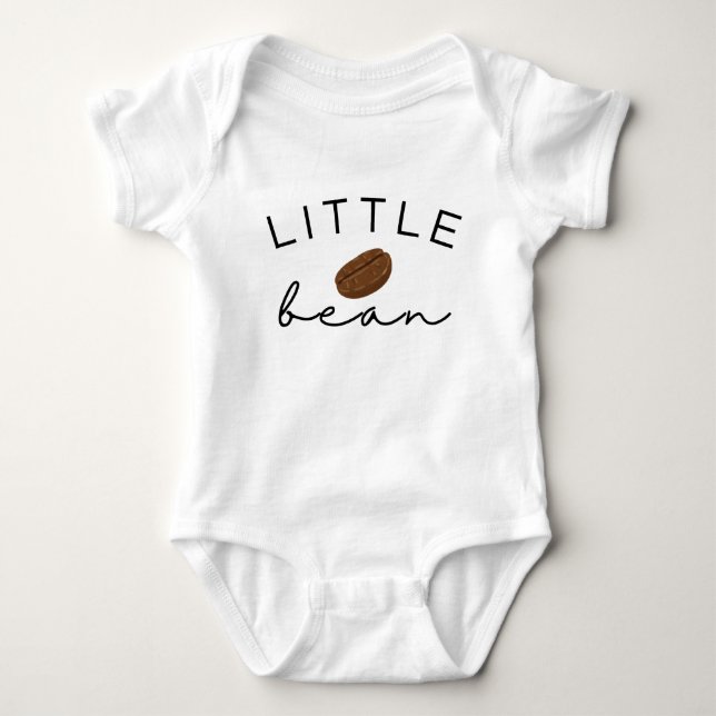 Body Para Bebé Funny Newborn Gift Little Bean Coffee Lover Cute (Anverso)