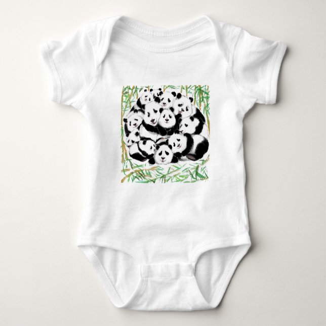 Body Para Bebé Funny Panda Baby Bodysuit (Anverso)