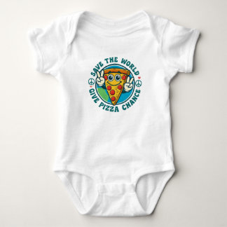 Body Para Bebé Funny Peaceful Pizza Outfit for Boys & Girls