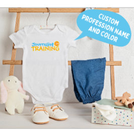 Body Para Bebé Funny Personalizado Profesión Nombre Naranja azul