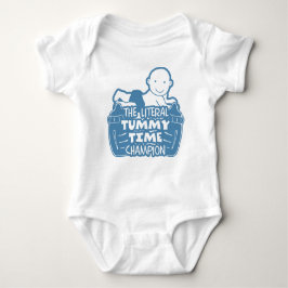 Body Para Bebé Funny Quote The Literal Tummy Time Champion Blue