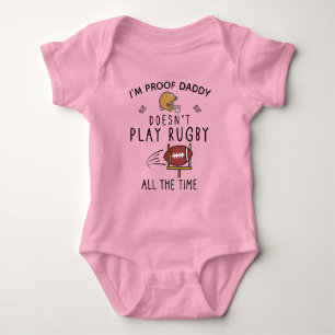 Body Para Bebé Funny Rugby Lover Dad Football