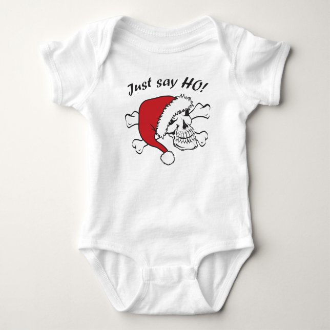 Body Para Bebé Funny Santa Skull (Anverso)