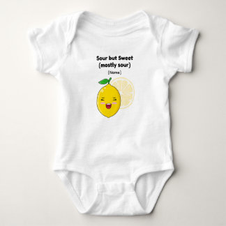 Body Para Bebé Funny "Sour but Sweet" Lemon Baby Shirt