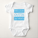 Body Para Bebé Funny Straight Outta Da Womb Baby Bodysuit<br><div class="desc">¡Este traje de cuerpo recién nacido es divertido! ¡Haz que los nuevos padres y todos los demás sonrían en la ducha de bebé!</div>
