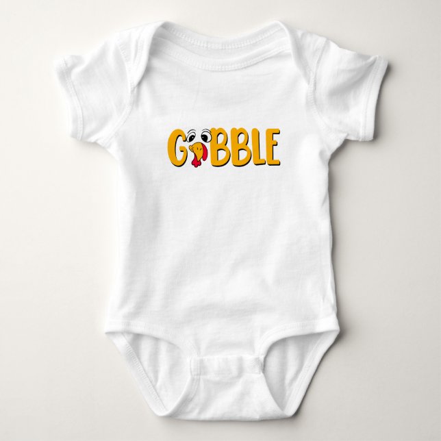 Body Para Bebé Funny Thankde Da Turkey Baby Bodysuit (Anverso)