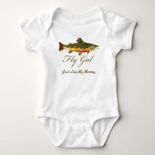Body Para Bebé Funny Trout Fly Fishing Chica