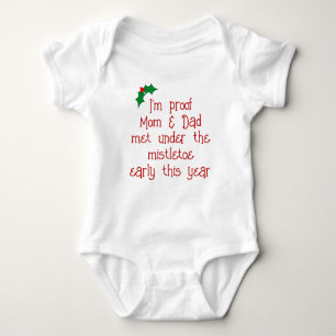 Body Para Bebé Funny Vacaciones Rojas y Verdes MistletoBaby Bodys