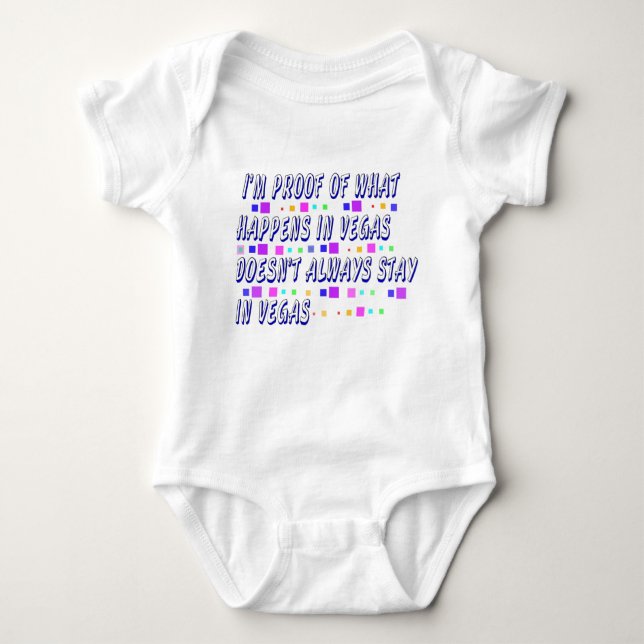Body Para Bebé Funny Vegas Baby Onsie (Anverso)