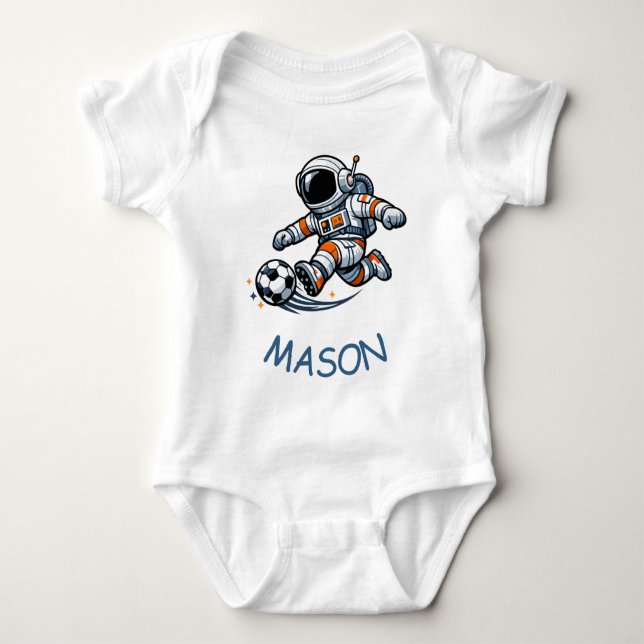 Body Para Bebé Fútbol Astronauta (Anverso)