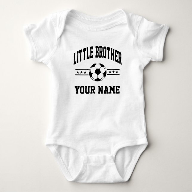 Body Para Bebé fútbol de hermanito personalizado (Anverso)
