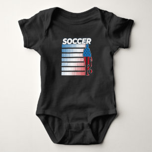 Body Para Bebé Fútbol Masculino Rojo Blanco Azul