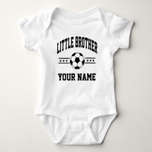 Body Para Bebé fútbol personalizado del pequeño hermano