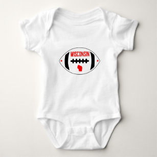 Body Para Bebé Fútbol Temático De Wisconsin