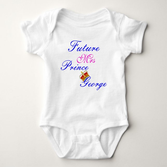 Body Para Bebé futura mrs prince george baby tshirt (Anverso)