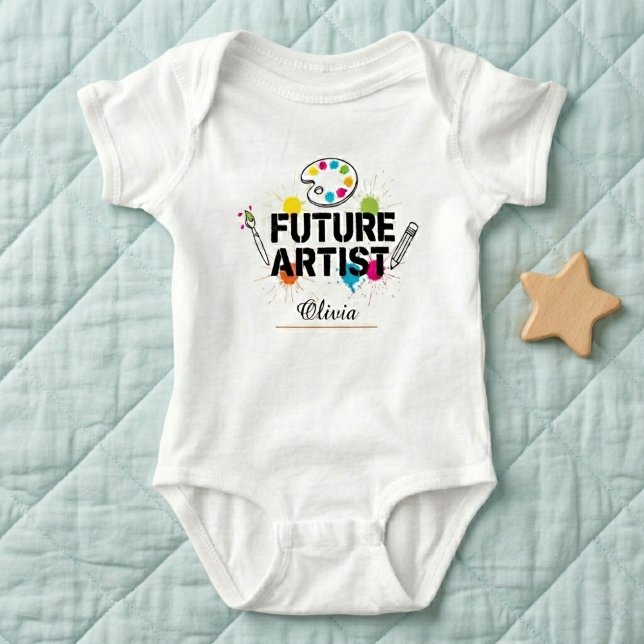 Body Para Bebé Future Artist  Personalized Baby Bodysuit (Subido por el creador)