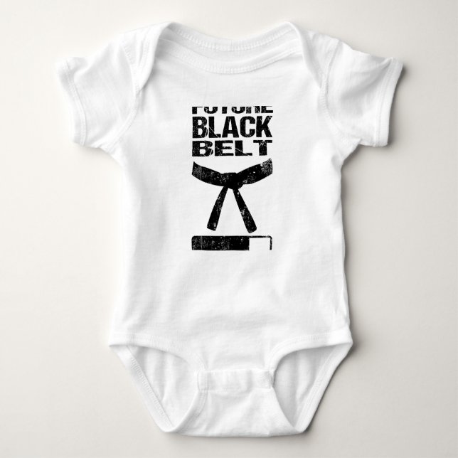 Body Para Bebé Future Black Belt loading for Martial Arts Kids (Anverso)