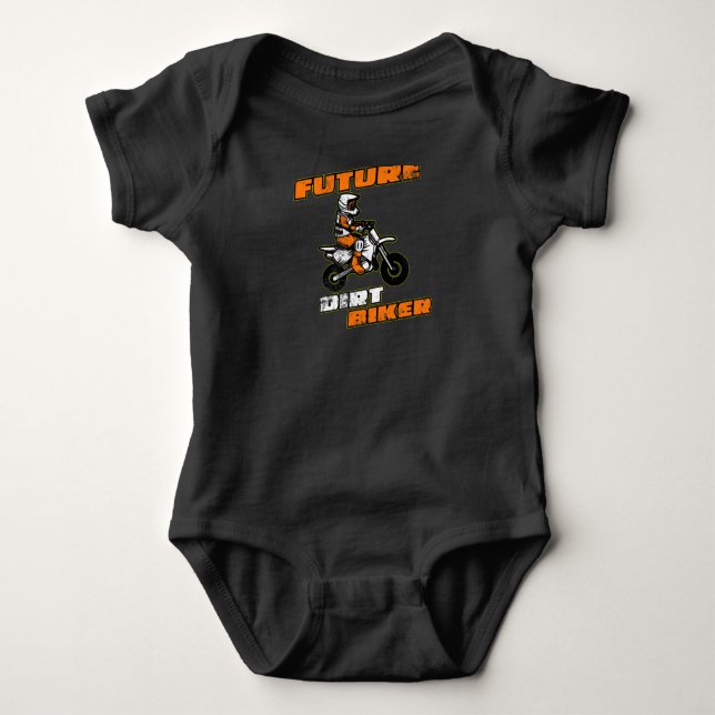 Body Para Bebé Future Dirt Biker Funny Motocross Gift for Kids (Anverso)