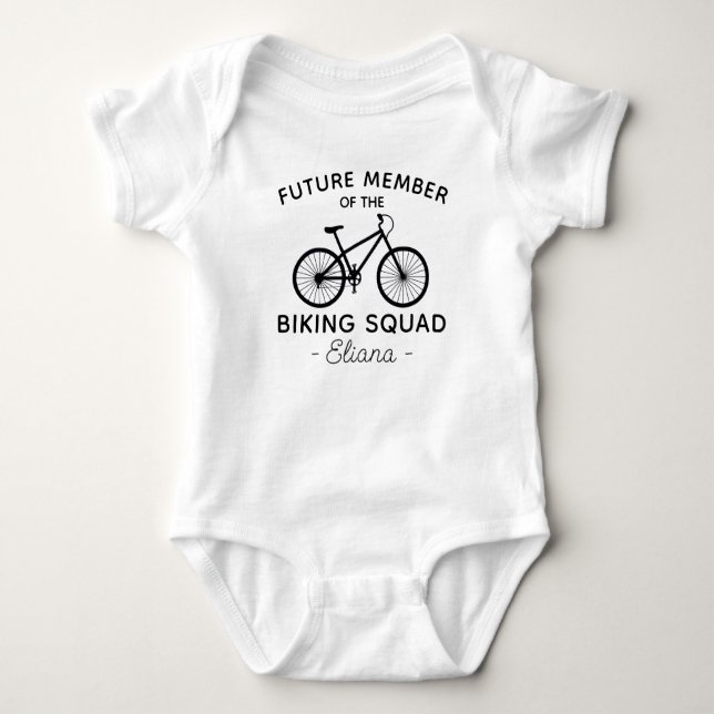 Body Para Bebé Future Member of The Biking Squad - Cycling (Anverso)