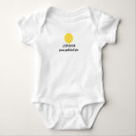 Body Para Bebé Future Pickleball Pro Funny Personalizado<br><div class="desc">Perfecto para el futuro jugador de pickleball - camisa de bebé con un pickleball y dos líneas de texto personalizado. Añadir un nombre y cualquier otro texto.</div>