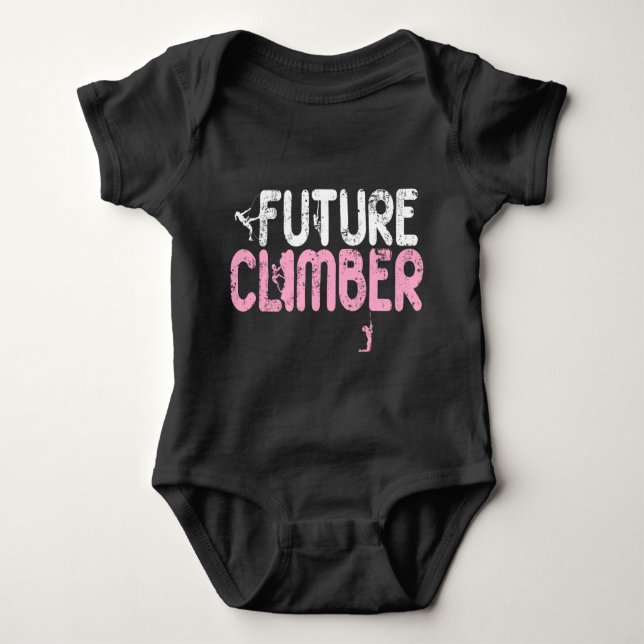 Body Para Bebé Future Rock Climber Climbing Baby Girl Kid Newborn (Anverso)