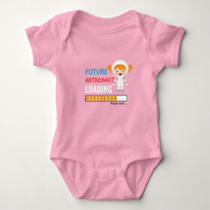 Body Para Bebé Futuro Astronauta Cargando Ducha Fiesta Pink Girly