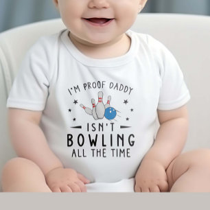 Body Para Bebé Futuro bebé bolichista - Papá divertido de bolos