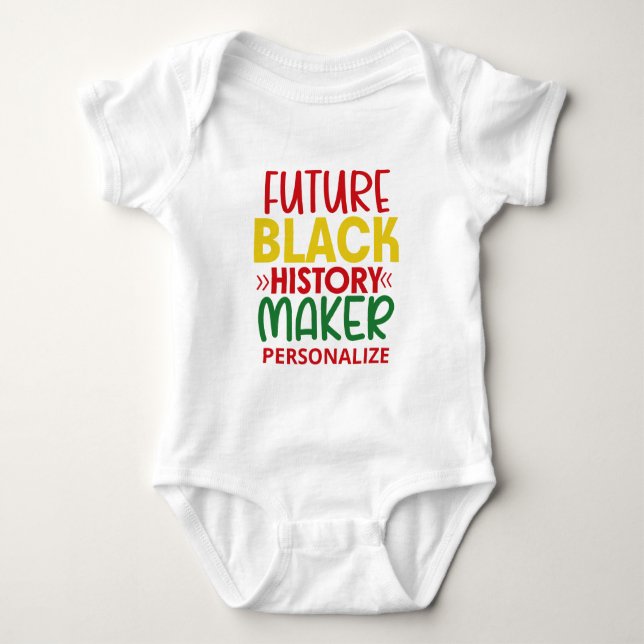 Body Para Bebé Futuro Black History Maker White Baby Bodysuit (Anverso)