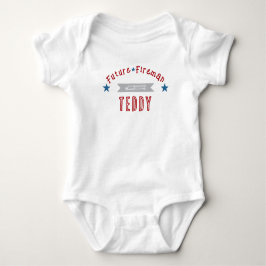 Body Para Bebé Futuro Bombero rojo y azul bebé Onesy