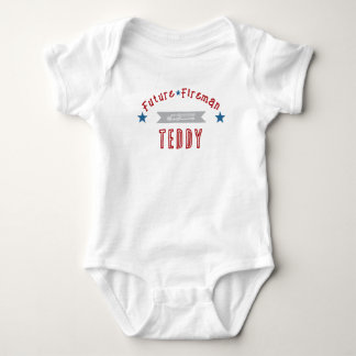 Body Para Bebé Futuro Bombero rojo y azul bebé Onesy