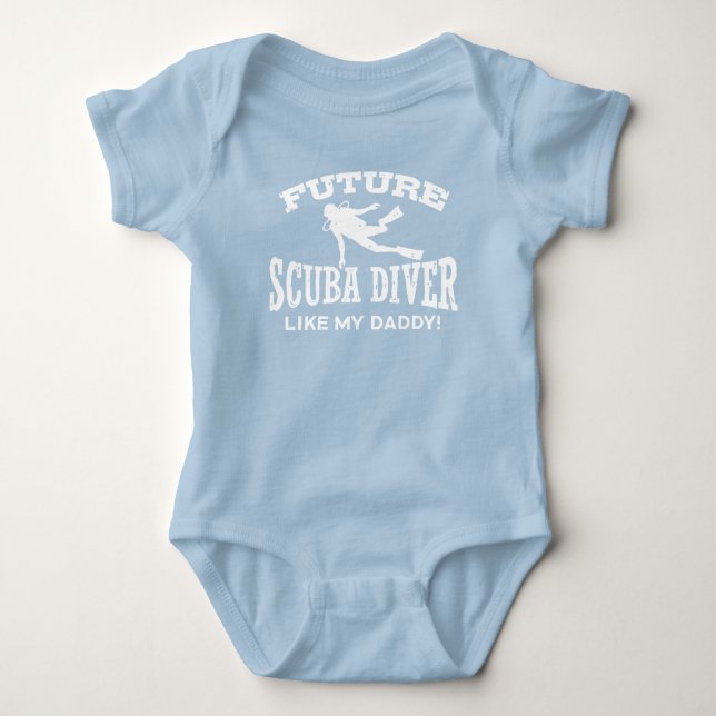 Body Para Bebé Futuro Buceador de Scuba como mi papá bebé (Anverso)