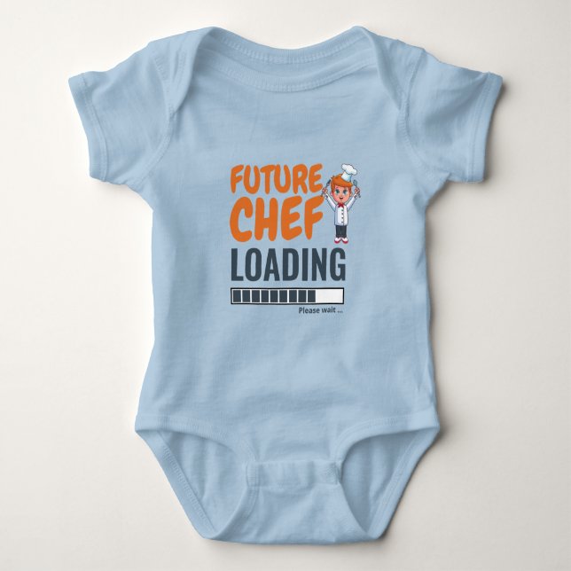 Body Para Bebé Futuro Chef Cargando Blue Funny Haz Tu Propio Chic (Anverso)