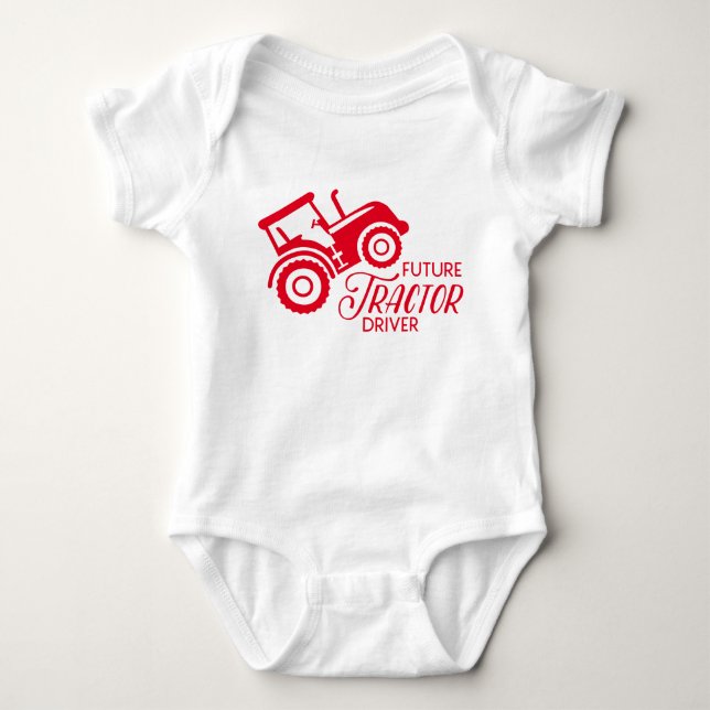 Body Para Bebé Futuro conductor de tractor (Anverso)