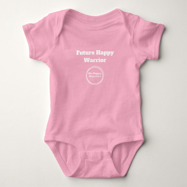 Body Para Bebé Futuro Feliz Guerrero Baby Bodysuit - Rosa (Anverso)
