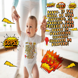 BODY PARA BEBÉ FUTURO GAMING BUDDY BABY BODYSUIT, REGALO DE DADY